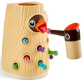 Juego de pájaro carpintero con gusanos magnéticos - Motricidad Fina  (2 a 4 años)